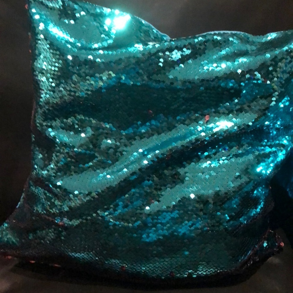 2 Sequined Color Change Throw Pillow Cases NWOTS
